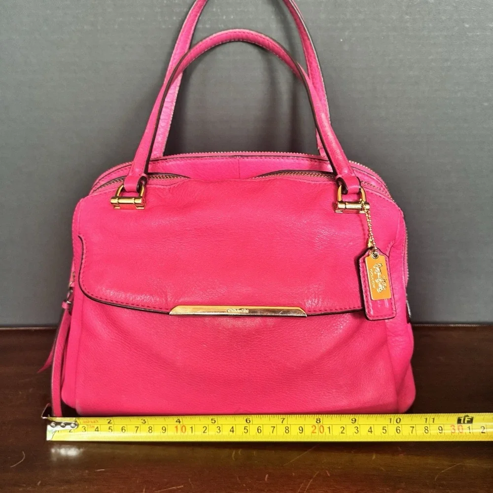 Coach Madison Georgie Small Satchel in Pink Ruby Leather 30081 HTF
